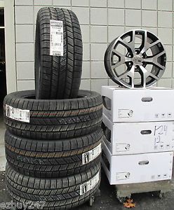 20" GMC Yukon Sierra Brand New 2014 Factory Style Black MC Wheels Goodyear Tires