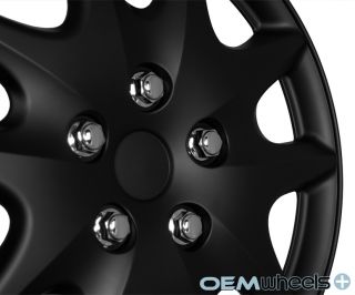 4 New Matte Black 15" Hub Caps Fits Honda SUV Car JDM Center Wheel Cover Set