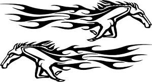Car Truck Decals Mustang Horse Flame RV Trailer Vinyl Graphics 6ft and Up