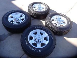 Set of 4 Dodge RAM 2500 HD Polished 8 Lug Factory Wheels Rims and Tires