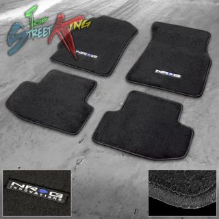 NRG Fiber Nylon Floor Car Mat Carpet 02 06 Acura RSX Integra DC5 w Logo Black