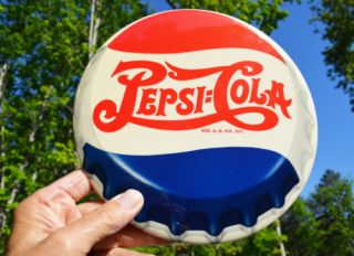 Vintage 40 Pepsi Cola Soda Double Dot Bottle Cap Celluiod Sign Super RARE
