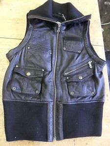 Harley Davidson Black Amsterdam Leather Vest 97105 09VW