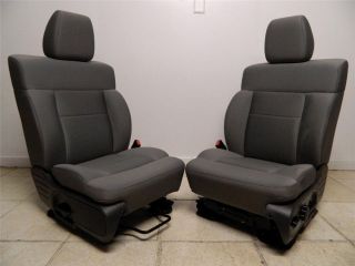2005 2006 2007 2008 Ford F 150 F150 Front Power Cloth Truck Grey Bucket Seats