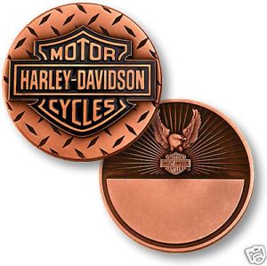 Harley Davidson Diamond Plate Bronze Challenge Coin