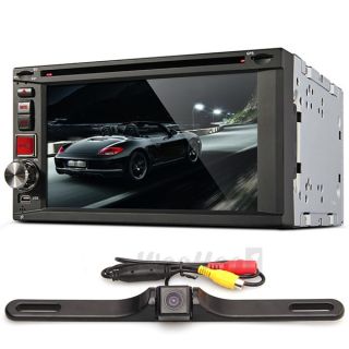 6 2" Car DVD Stereo Player in Dash 2 DIN GPS 4G SD Europe Map Camera
