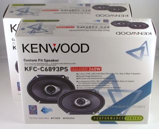 2 Pair Kenwood KFC C6893PS 6x8 5x7 3 Way Car Speakers Custom Fit Ford Mazda