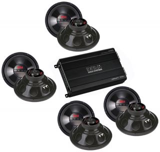 Boss Car Audio Bass Package 4 Chaos CX12 Subwoofers DST2500D 2500W Amplifier