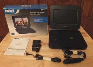RCA Portable DVD Player 7" LCD Screen Rechargeable Battery Travel Car Complete