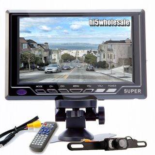 L0641 New 7" LCD Screen Digital Car TV Monitor Stand Headrest USB SD Rear Camera