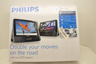 Philips PD9016 37 9" Dual LCD Screen Portable Car DVD Player