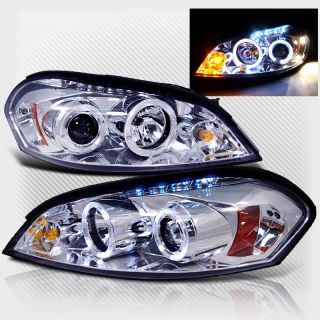 06 13 Impala 06 07 Chevy Monte Carlo Halo LED Projector Headlights Head Lights