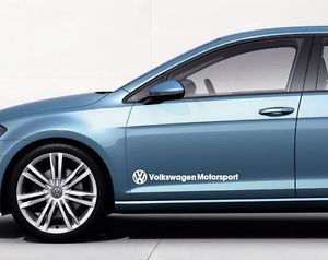 2 Volkswagen Motorsport Sticker Decal Car Decals Pair Golf GTI Scirocco Polo