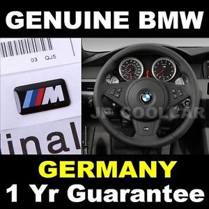 Genuine BMW M Tec M Sport Steering Wheel Emblem Adhesive Rectangle Badge Germany