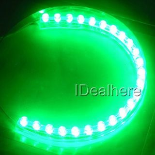 28" 72 LED Bulb 12V Flexible Green Neon Strip Light for Cars Vans
