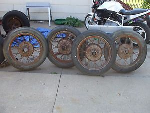 Model A Ford Wheels and Tires 4 40 4 50 21 Hotrod Rat Rod