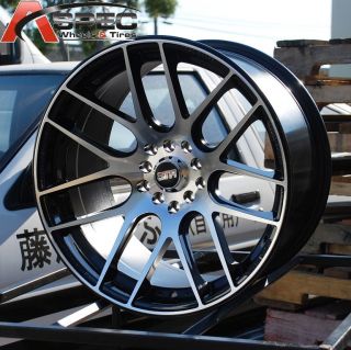 17x9 Str 517 5x114 3 20 Black Wheel Fit Acura RSX DC5 TSX TL Honda Civic SI Rim