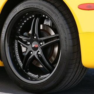 Corvette Wheels 1997 2012 SR1 Bullet Series Set Black 18x8 5 19x10 0