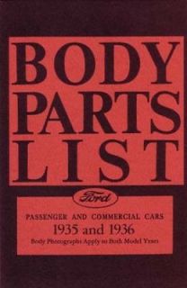 1935 1936 Ford Parts Book List Guide Catalog Manual