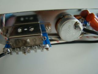Telecaster Quality Wired Control Plate Chrome with Orange Drop Pots and Switch