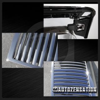09 13 Ford F150 Truck Euro Chrome Vertical Style Hood Grill