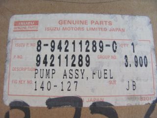 Genuine Isuzu Fuel Pump EP7254 Isuzu 8 94211289 0