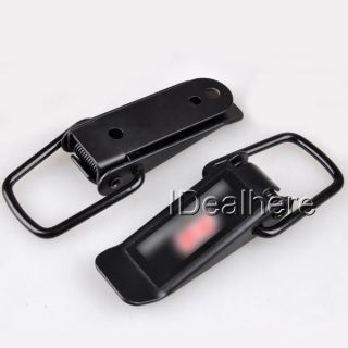 Size L 1pair Black Iron Security Hook Lock Clip Kit for Racing Car Truck Hood