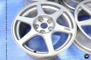 03 05 Mitsubishi Lancer Evolution 8 Factory Enkei Wheels Set 17" PCD 5x114 3