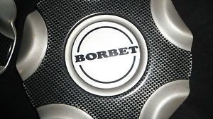 Borbet Silver Carbon Fiber Film Wheel Center Cap Hub Part 3221 H15" 16" 17"