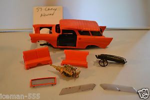 1957 57 Chevy Nomad Model Car Kit Parts Salvage Junk