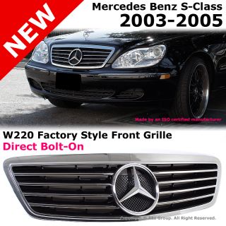Mercedes Benz W220 S320 S430 S500 S600 S55 03 05 Front Chrome Grille Grill D