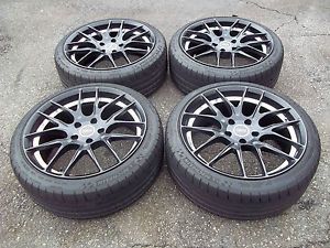 Set of 19" Be by Breyton Germany Black Rims Wheels Michelin Super Sport Tires