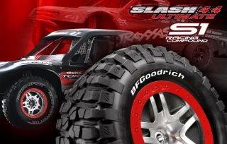 New Traxxas 1 10 Platinum Slash 4x4 S1 BF Goodrich Tires 12mm Red Wheels