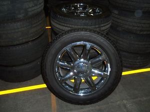 GMC Yukon Denali Take Off Wheels Tires 20" Chrome Bridgestone Tires Takeoffs
