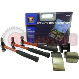 7pc Auto Body Repair Hammer Punch Tools Heavy Duty Shop Supplies Tool Kit