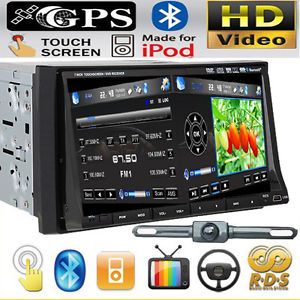 IR2230 GPS Map Camera Double DIN in Dash 7" Car Stereo DVD Player Radio BT iPod