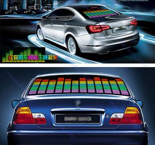 Car Sticker Music Rhythm LED Flash Light Lamp Sound Activated Equalizer 3 Sizes