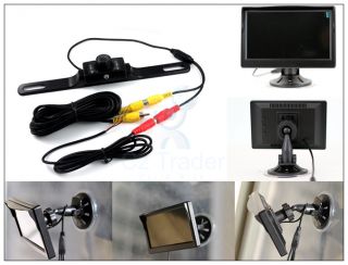 Car Rearview Parking Kit w 5" inch Monitor Nightvision Backup Camera Mount