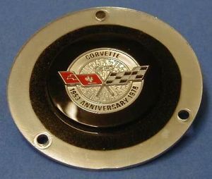 1978 C3 Corvette Steering Wheel Horn Button Anniversary Emblem 473082
