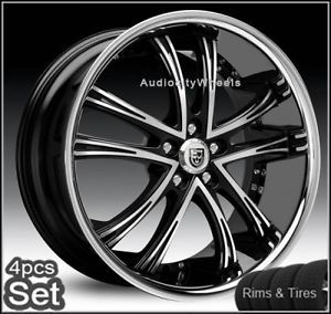 24" Lexani LSS55 Wheels and Tires Pkg for Lexus Impala Honda Audi Jaguar Rims