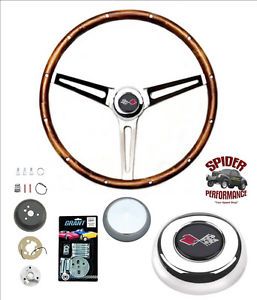 1967 Corvette Steering Wheel 15" Walnut Wood Grant Steering Wheel