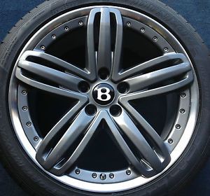21" Bentley Mulsanne Mulliner Wheels Tires Rims Titanium Grey