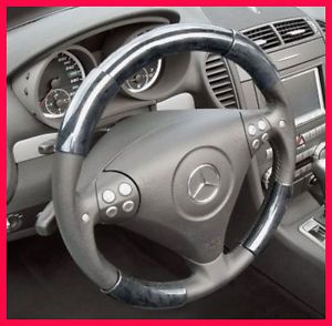 Acura MDX 07 12 Luxurious Black Wood Finish Steering Wheel Cover Parts