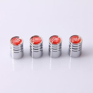 Car Wheel Airtight Tyre Tire Stem Air Valve Caps Fit for Fiat Silvery White