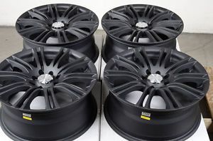 16 4x100 4x114 3 Matte Black Rims Civic Scion XA XB Pontiac G3 G5 Cobalt Wheels