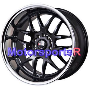 18 XXR 526 Black Polished Lip Rims Wheels Staggered 5x114 3 Infiniti G35 Coupe S