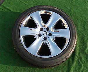 Genuine Factory Jaguar XF Chrome Wheels Excellent Original Continental Tires