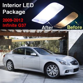 9x White LED Lights Interior Package Deal Infiniti G37 2009 2013 G35