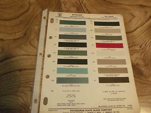 1963 63 Dodge Dart Polara Custom 880 Paint Color Chip Chart Interior Trim Parts