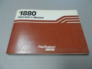 Fiattrattori Fiat 1880 1880DT Tractor Operators Manual 603 04 966